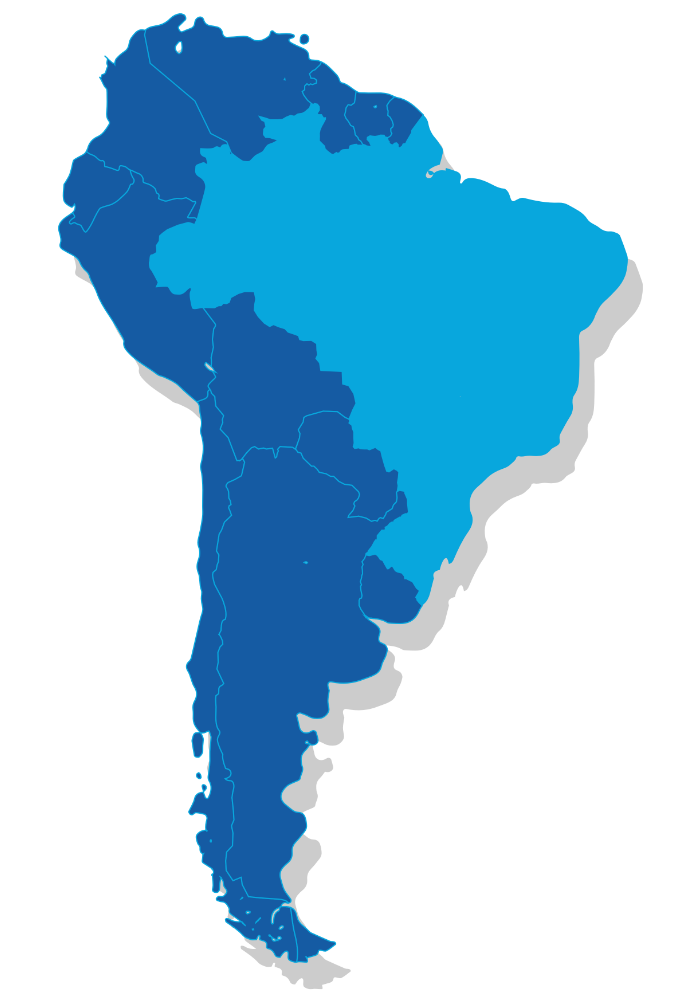 Mapa dos locais de atuação da Singular
